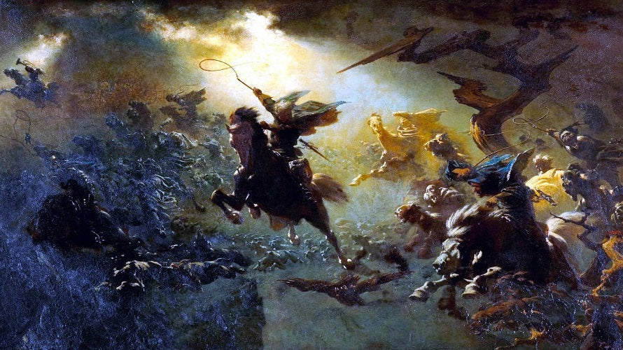 Die Wilde Jagd (1856 or 1857), painting by the German painter Johann Wilhelm Cordes