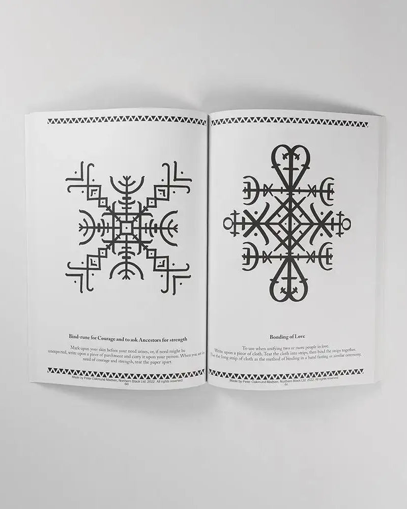 Norse rune designs for courage and love, authentic Viking tattoo art from archaeological sources