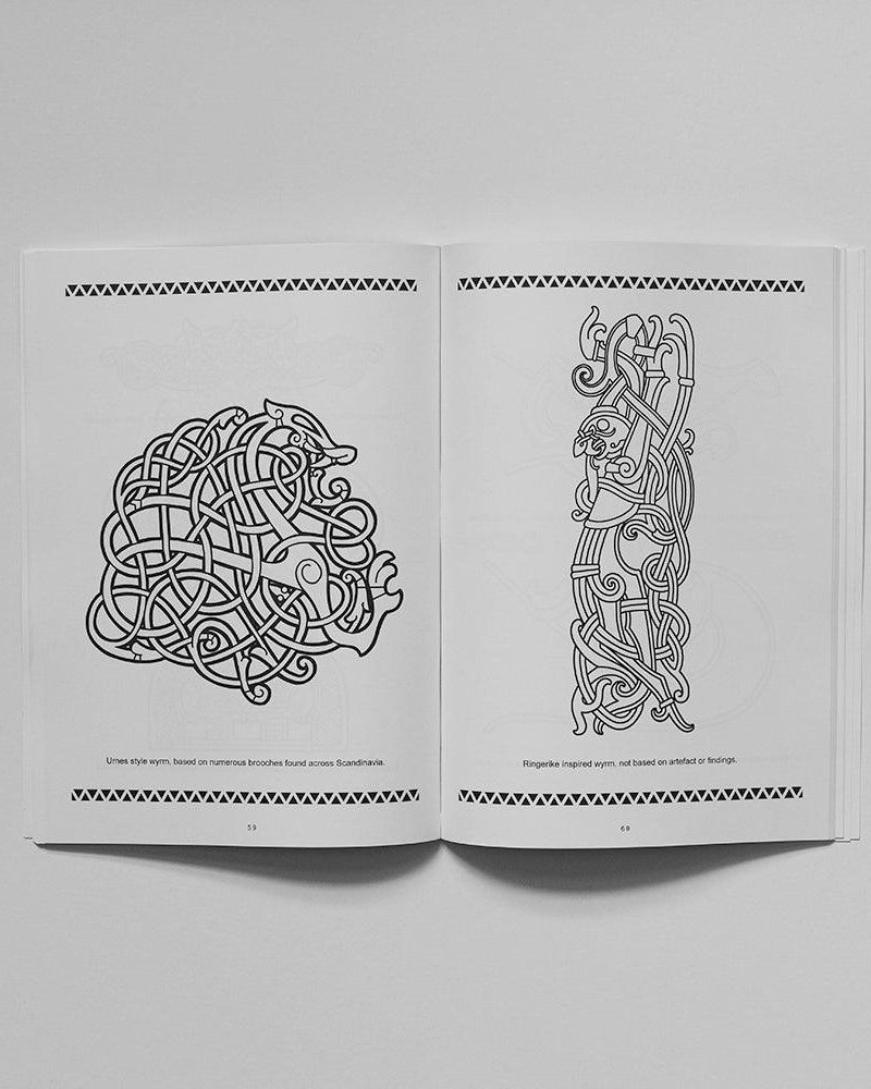 Norse Viking tattoo designs: Urnes and Ringerike style wyrms from Scandinavian art book