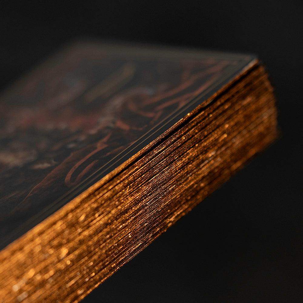 Luxury Norse art book with gilded edges and Viking-inspired cover design