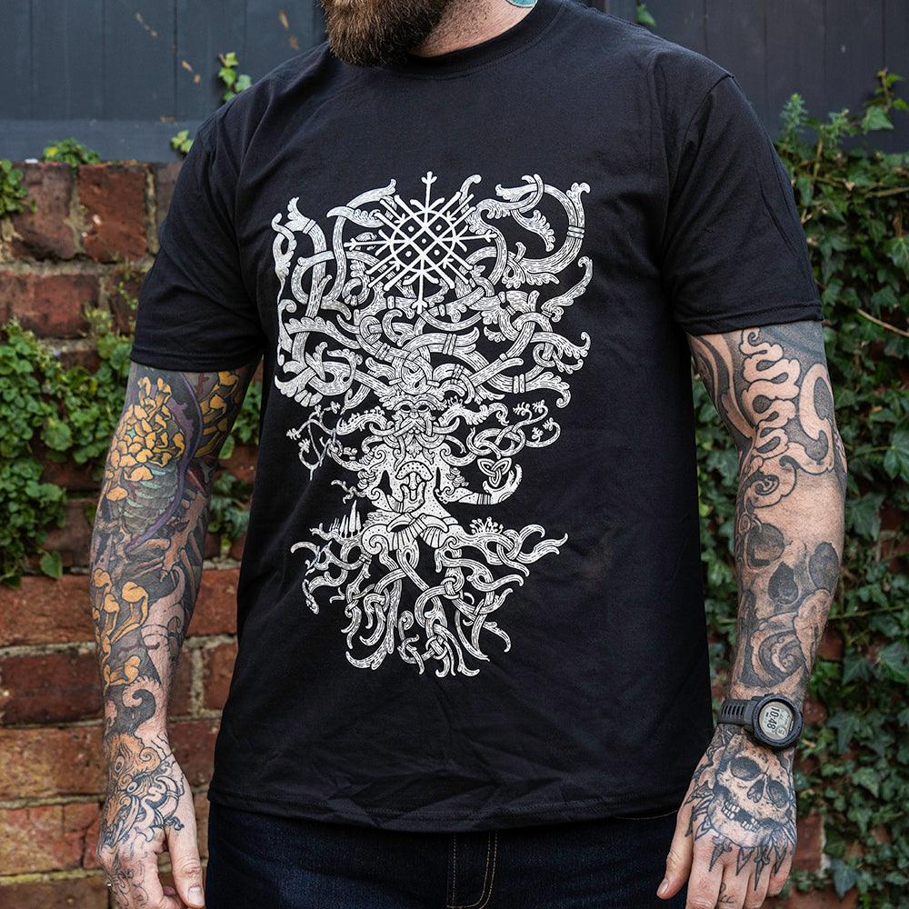 SHROOM TREE GOD UNISEX T SHIRT BLACK