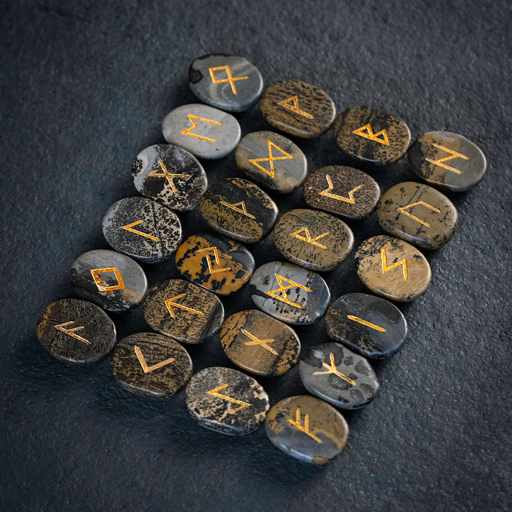 ELDER FUTHARK RUNE STONES - MARBLE – NorthernBlack
