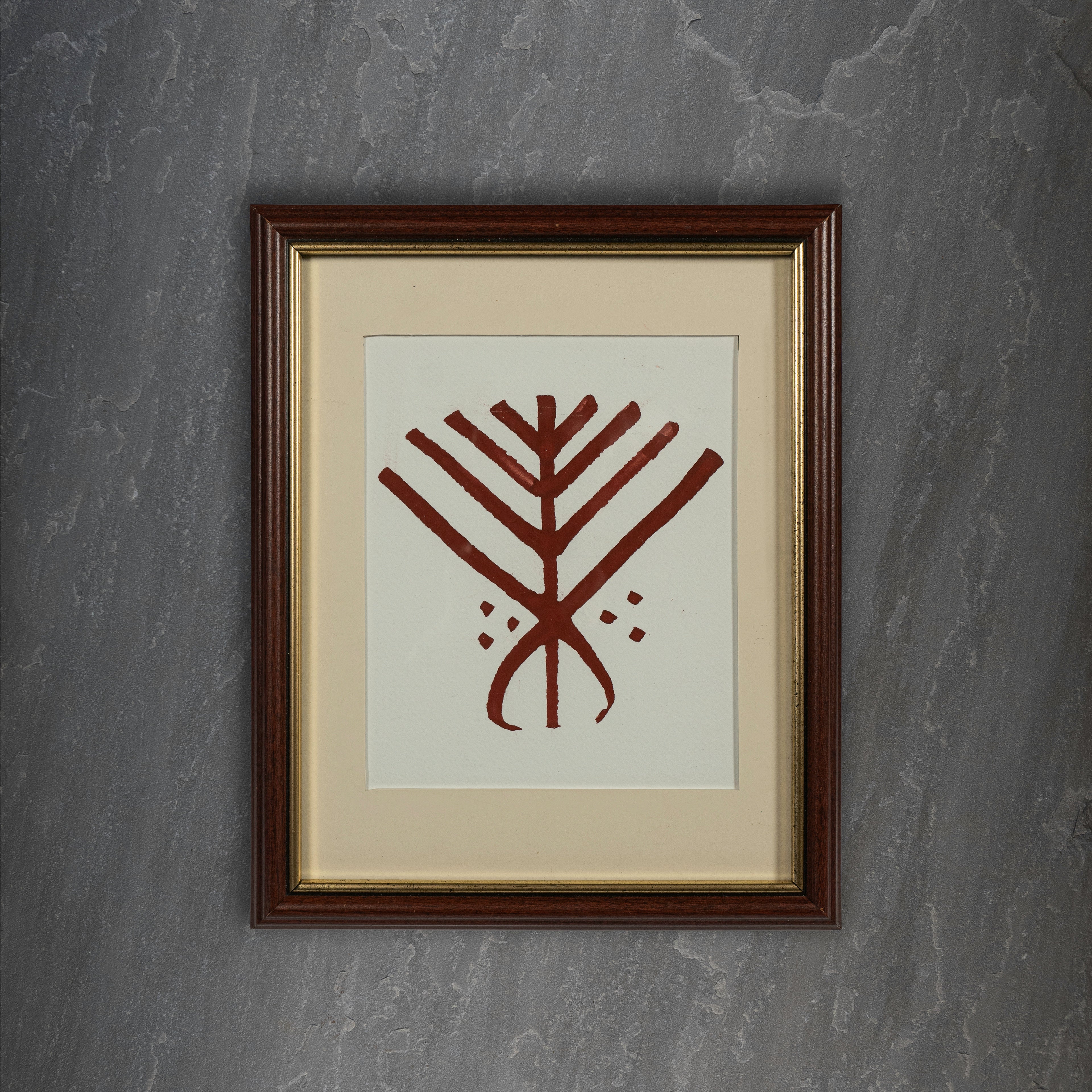 rune hand painted yggdrasil framed 