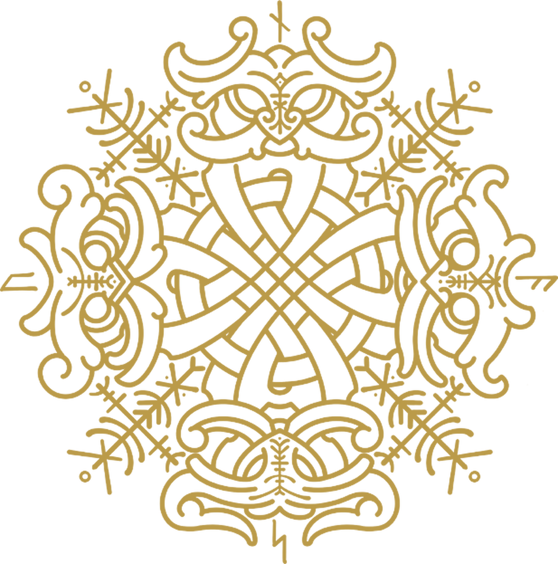 Gold knotwork design by Isar Oakmund from the Dwarven Compass chapter