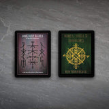 Norse rune art books featuring bindrunes and sigils, inspired by Viking tattoo designs and Norse mythology
