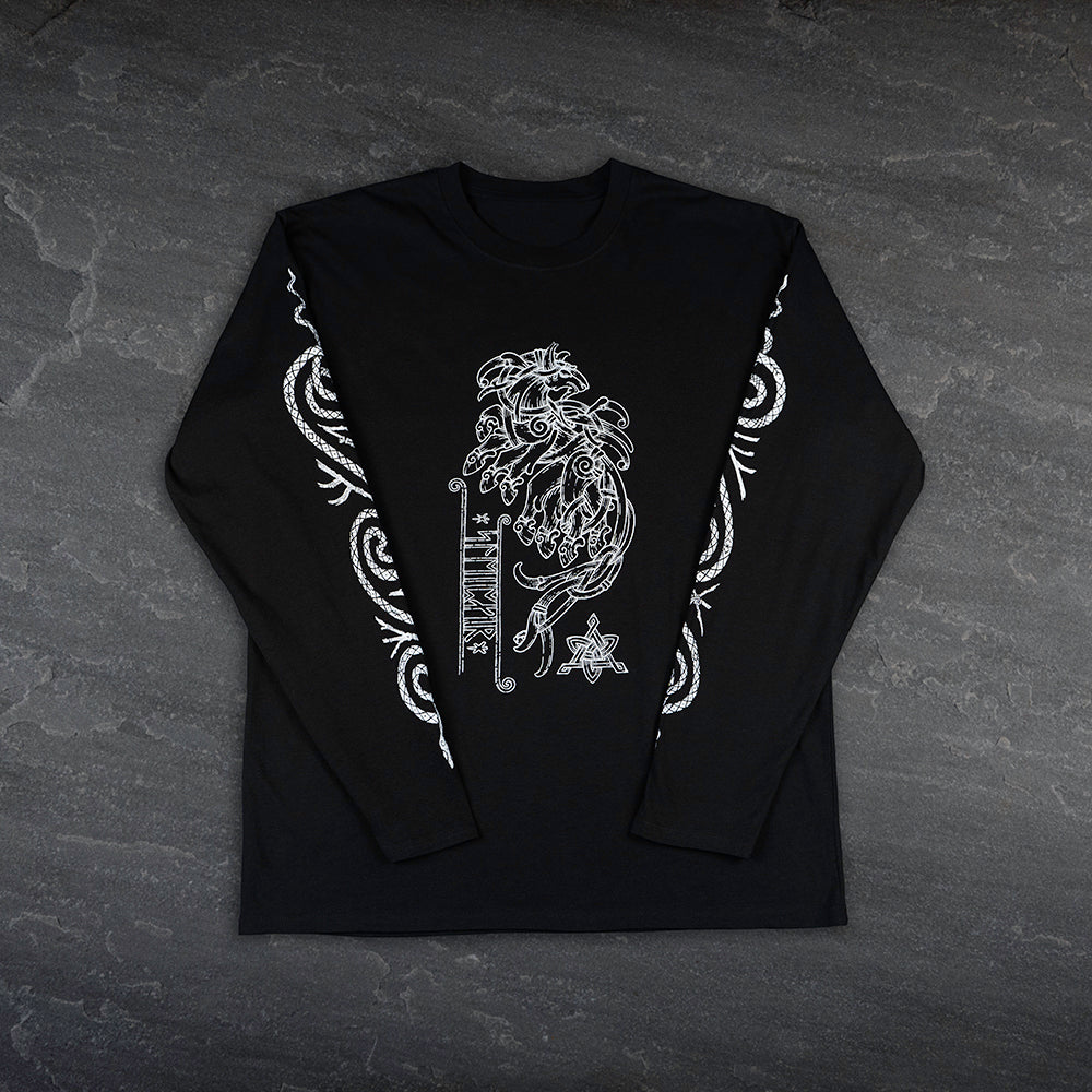 SLEIPNIR LONG SLEEVE T-SHIRT - BLACK OR WHITE